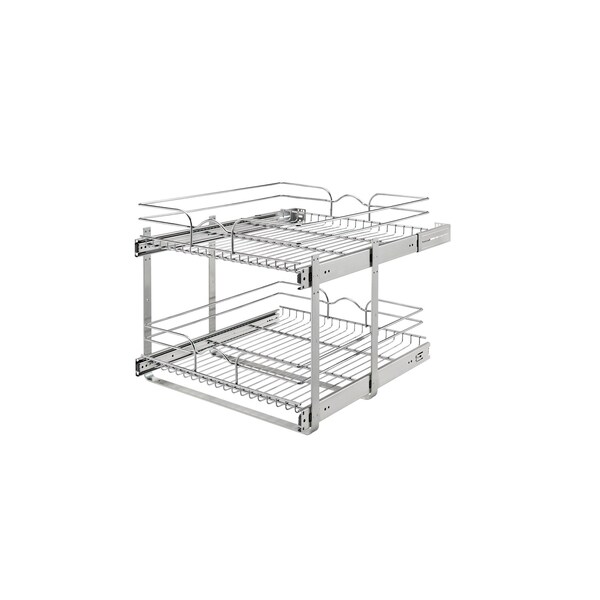 Rev-A-Shelf Steel, Silver, 20.75 in W, 19 in H, 22 in D, 22 in L, Silver 5WB2-2122CR-1 - main